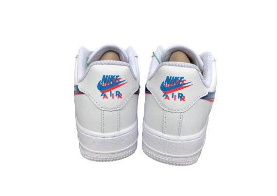 ⁦נעלי נייק -Nike Air Force 1 Low White-Red⁩ – תמונה ⁦7⁩