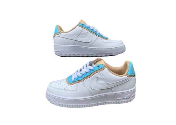 ⁦נעלי נייק -Nike Air Force 1 Low white-Summer Sky⁩ – תמונה ⁦2⁩