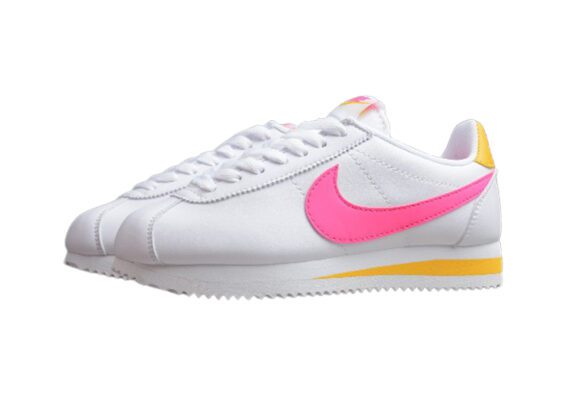 ⁦נעלי נייק-Nike Classic Cortez - White_Gold Tips⁩ – תמונה ⁦2⁩