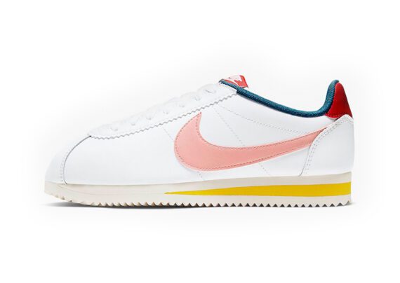 נעלי נייק-Nike Classic Cortez - Stardust_Summit_White_Gym_Red_Chrome_Yellow