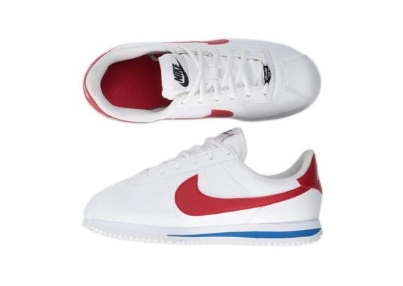 ⁦נעלי נייק-Nike Classic Cortez - White Blue & Red⁩ – תמונה ⁦4⁩