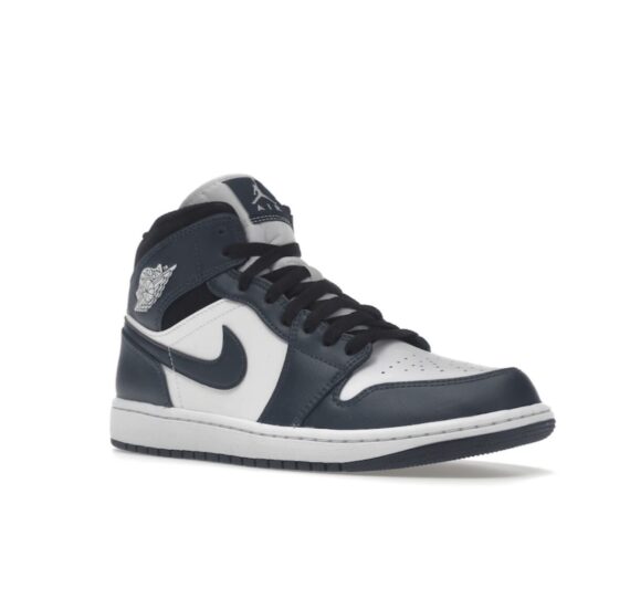 ⁦נעלי נייק אייר ג'ורדן גבוהות 1 צבע כחול לבן-Nike Air Jordan 1 High⁩ – תמונה ⁦9⁩