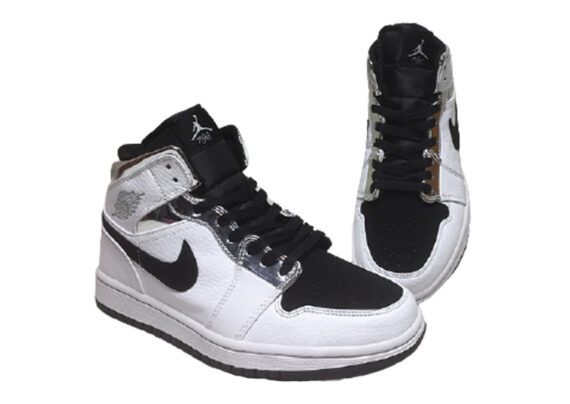 נעלי נייק אייר ג'ורדן גבוהות 1 צבע לבן שחור -Nike Air Jordan 1 High