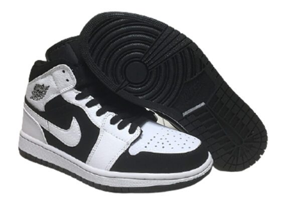 נעלי נייק אייר ג'ורדן גבוהות 1 צבע שחור לבן-Nike Air Jordan 1 High