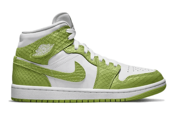 נעלי נייק-Nike Air Jordan 1 Mid Green Python