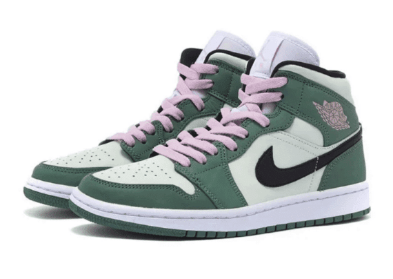 ⁦נעלי נייק-Nike Air jordan 1 Mid Dutch Green⁩ – תמונה ⁦2⁩