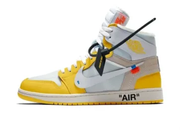 נייק ג'ורדן-AIR JORDAN 1 RETRO HIGH OFF-WHITE YELLOW