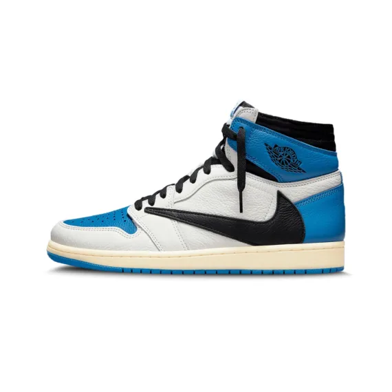 נייק ג'ורדן-Nike Air jordan 1 Mid - SP Fragment x Travis Scott Blue