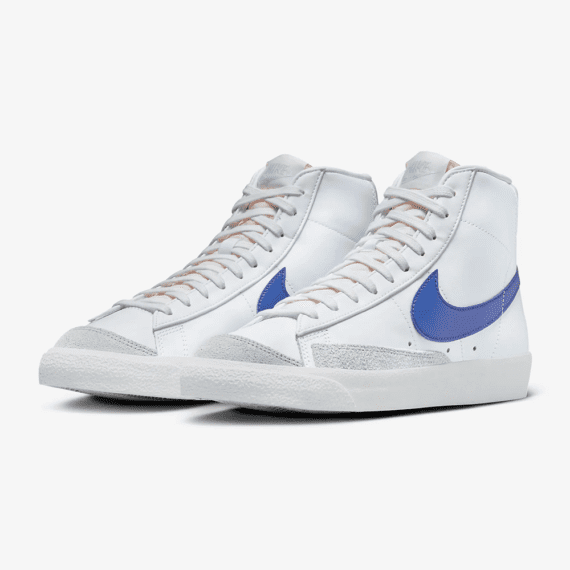 ⁦נייק בלייזר גבוהות- NIKE BLAZER MID '77 WHITE BLUE⁩ – תמונה ⁦3⁩