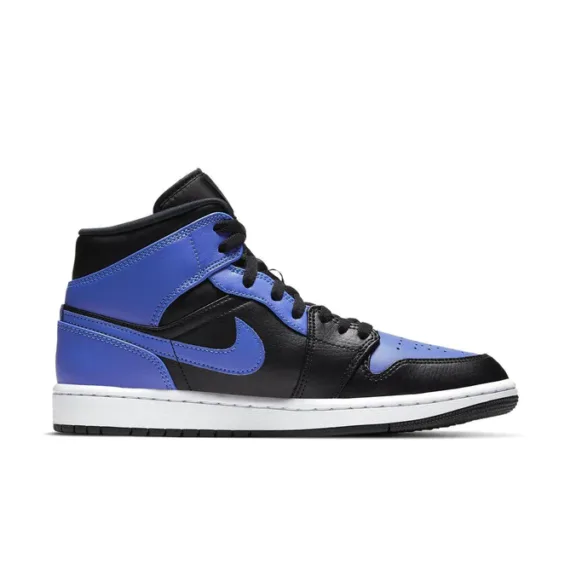 נייק ג'ורדן-Nike Air jordan 1 Mid -Hyper Royal Tumbled Leather