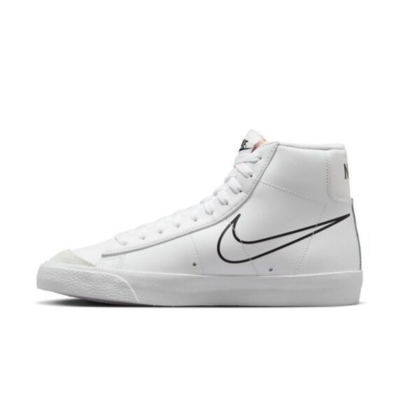 ⁦נייק בלייזר גבוהות- NIKE BLAZER MID '77 WHITE BLACK⁩ – תמונה ⁦5⁩