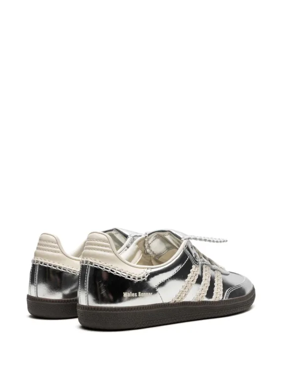 ⁦נעלי אדידס סמבה- x Wales Bonner Samba "Silver" sneakers⁩ – תמונה ⁦3⁩