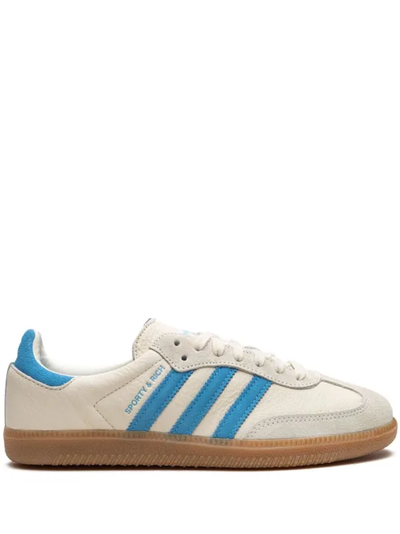 נעלי אדידס סמבה- x Sporty and Rich Samba "Cream Blue" sneakers