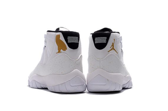 ⁦NIKE AIR JORDAN 11 “OVO” WHITE GOLD MEN’S BASKETBALL SHOES⁩ – תמונה ⁦2⁩