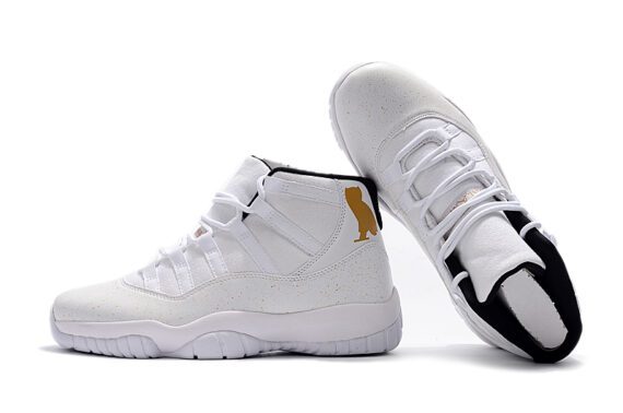 ⁦NIKE AIR JORDAN 11 “OVO” WHITE GOLD MEN’S BASKETBALL SHOES⁩ – תמונה ⁦3⁩