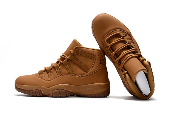 ⁦NIKE Air Jordan 11 Retro "Wheat" Ginger/Gum Yellow Shoes⁩ – תמונה ⁦3⁩