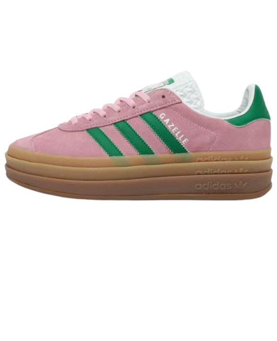 ⁦אדידס גאזל- ADIDAS GAZELLE BOLD SHOES Pink/Green⁩ – תמונה ⁦5⁩