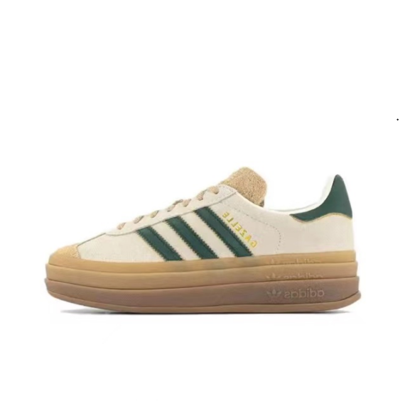 ⁦אדידס גאזל- ADIDAS GAZELLE BOLD SHOES Cream/Green⁩ – תמונה ⁦5⁩