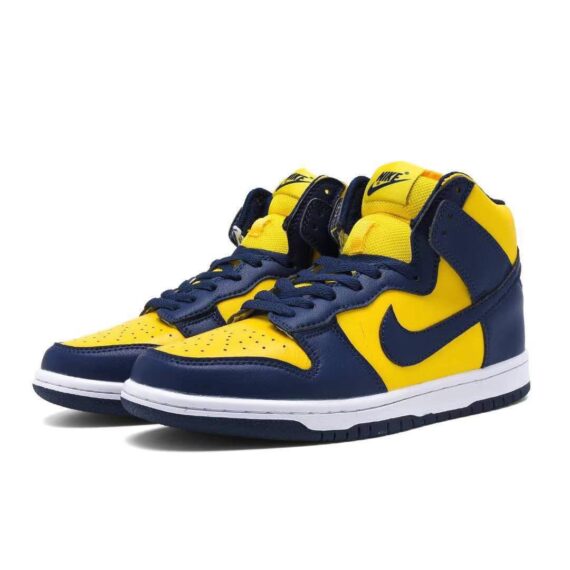 ⁦נייק דאנק- NIKE DUNK HIGH Yellow Blue⁩ – תמונה ⁦7⁩