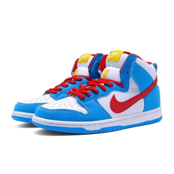 ⁦נייק דאנק- NIKE DUNK HIGH White Blue Red⁩ – תמונה ⁦5⁩