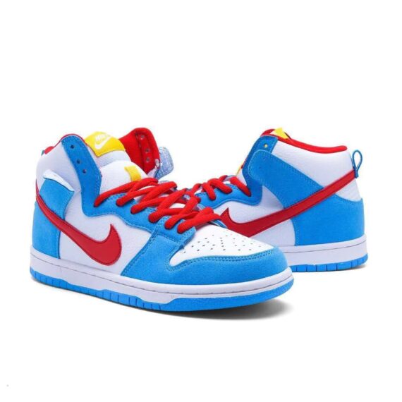 ⁦נייק דאנק- NIKE DUNK HIGH White Blue Red⁩ – תמונה ⁦6⁩