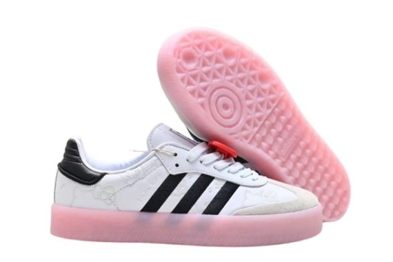 ⁦נעלי אדידס- Adidas Sambarose Sneakers White Black Pink⁩ – תמונה ⁦2⁩